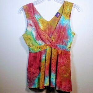 Wildcat colorful Baby Doll Sleeveless Top S-M